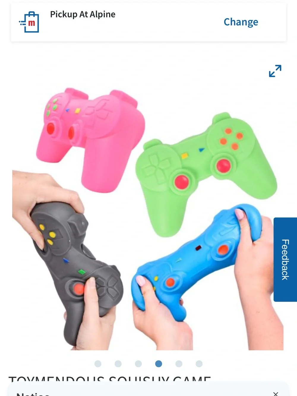 Squishy Game Controller Stress Toy - Pink, Green, Gray, Blue. PICK A COLOR